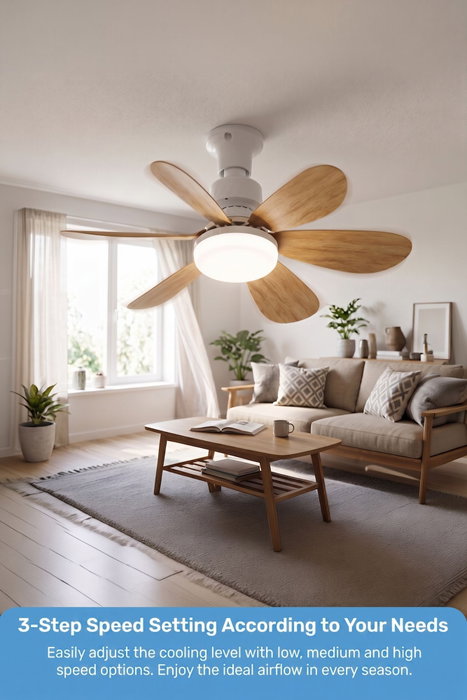 Sinbo Ventilador de Techo SF-7708-B Color Madera